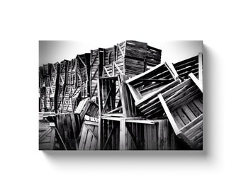 Crates Horizontal (Solid Face Canvas With Solid Backing)