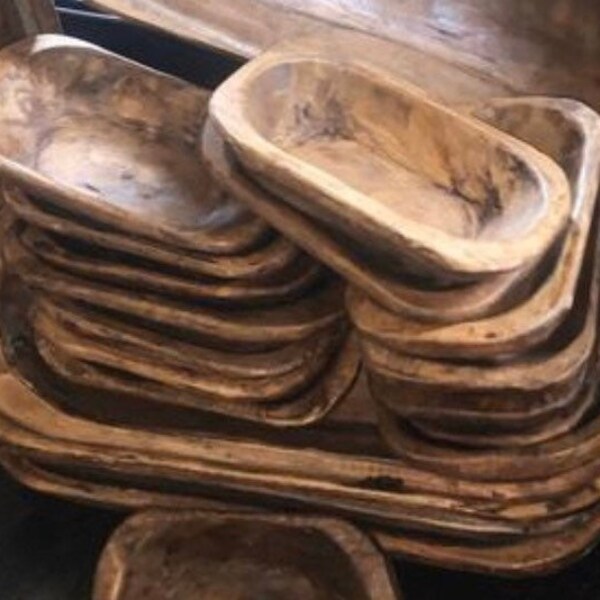 Hand carved Dough Bowls LIMITED QUANTITY