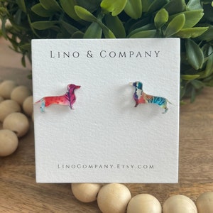 Wiener Dachshund Stud Earrings
