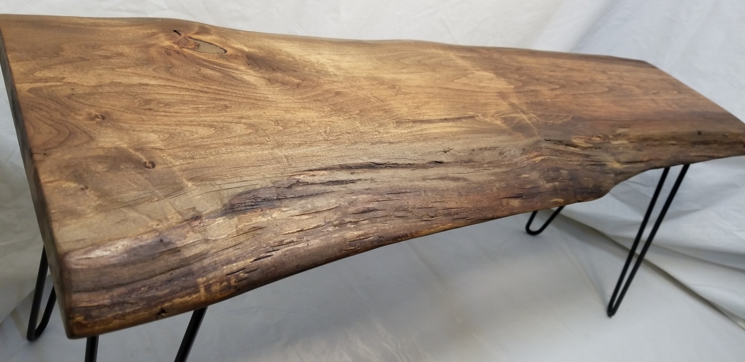Live Edge Coffee Table Mid Century Modern Coffee Table Rustic Coffee Table Solid Hardwood Maple Furniture 41 X 14 X 17 Tall 1022201