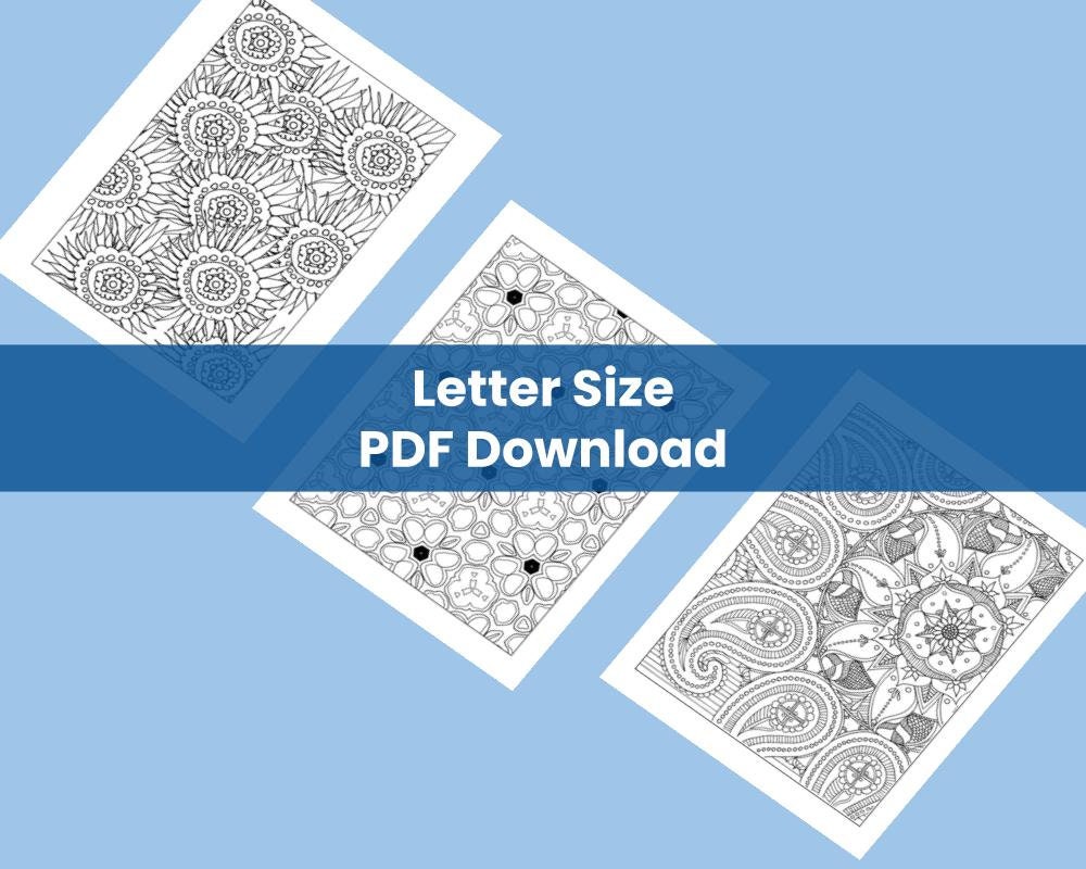 Zen Coloring Book for Adults - Instant Download - PDF - 25 Pages to ...