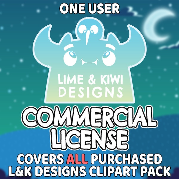 Commercial License - Lime and Kiwi Designs