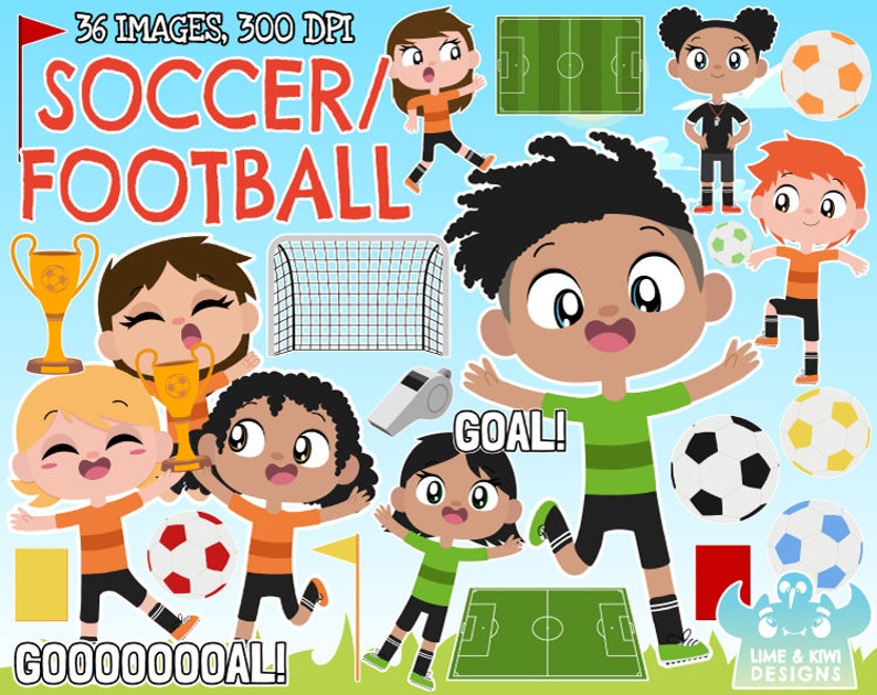 Soccer/football Clipart Instant Download Vector Art Field - Etsy UK