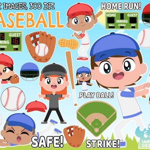 Baseball clipart, Black and White, Digital Stamps, Sport, Stadium, Pitch, Strike, Baseball bat, Batter, Homerun, Play ball, Field Nut Helmet