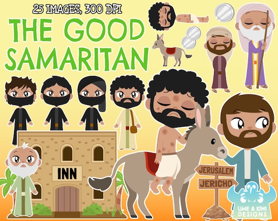 The Good Samaritan Clipart Instant Download Religious - Etsy UK