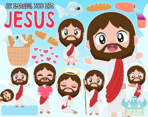 jesus christ with children clipart showing