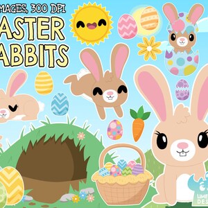 イースターのウサギのクリップアート、白黒、デジタルスタンプ、ウサギ、花、イースターエッグ、太陽、休日、春、ウサギの穴、巣穴、ニンジンイースター