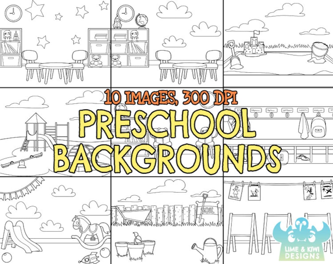 Preschool Black And White Clipart