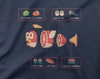 Cheep Fish Sushi Recipe T-Shirt: Gamer Anime Food Tee