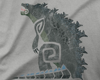 Inspired MHW King of the Monsters Shirt | Retro Kaiju Monsters Gifts | MHW Monsters Crossover Shirt | Retro Zilla | Gamer Aesthetic Shirt