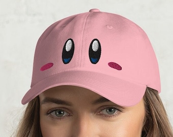 Pink puffball baseball cap Etsy