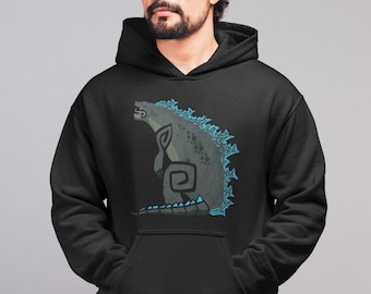 MHW X King of the Monsters Pullover Hoodie: Retro Kaiju Design