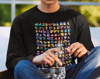 Pixel Art Sweatshirt: Retro 1st Gen Mons Gaming Sweater