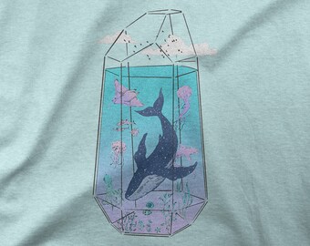 Sea Crystal T-Shirt: Marine Life Gemstone Design