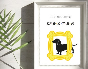 Personalised Dachshund Friends Print - DIGITAL DOWNLOAD ONLY