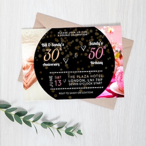 Double Celebration Invitation - Digital Download