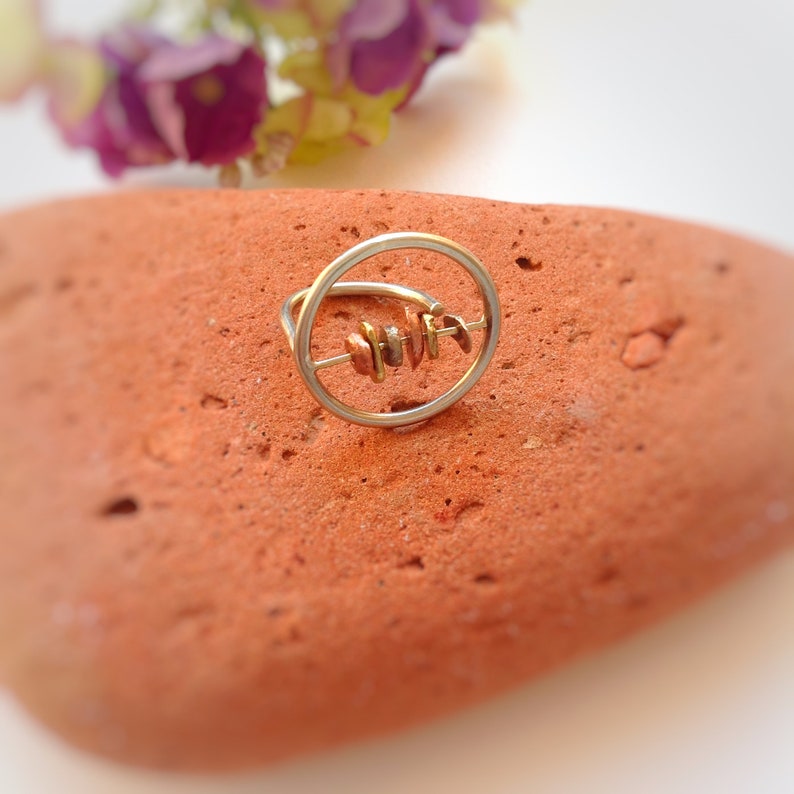 Modern ring Valentine\u2019s day. Women Gift Circle ring open circle ring Contemporary ring