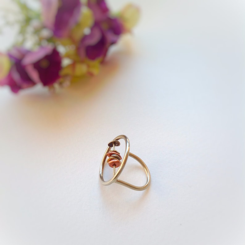 Modern ring Valentine\u2019s day. Women Gift Circle ring open circle ring Contemporary ring