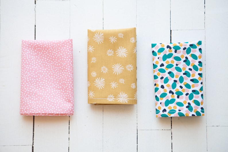 Batch of 3 reusable handkerchiefs, wedding handkerchiefs, washable and reusable image 1