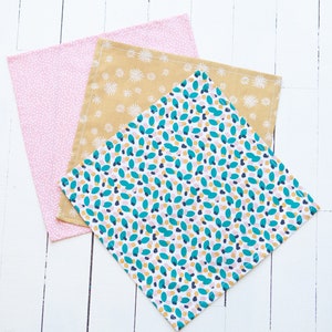 Batch of 3 reusable handkerchiefs, wedding handkerchiefs, washable and reusable image 2