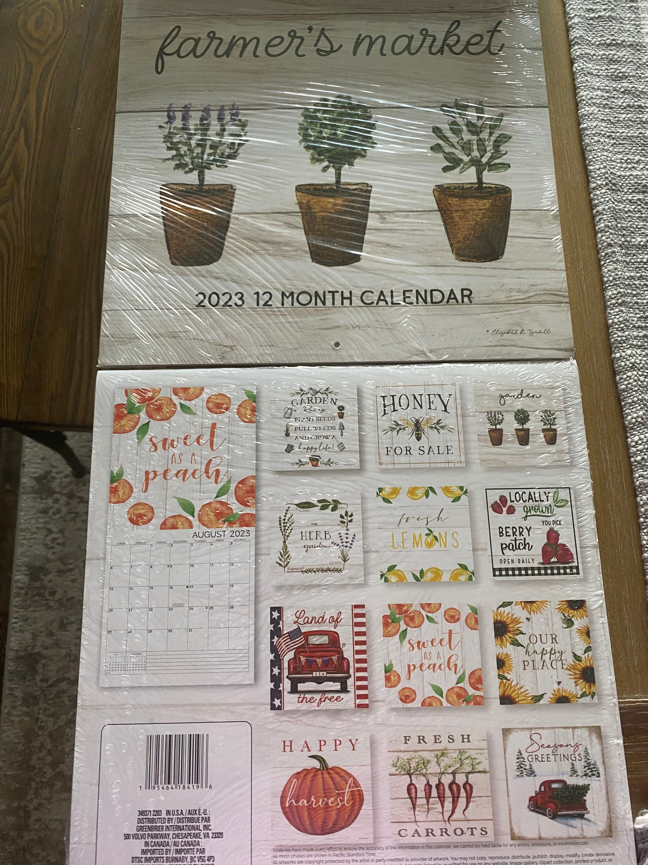 Dollar Tree 2023 Farmers Market Calendar Etsy