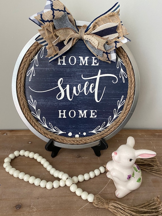Home Sweet Home wall hanger, door hanger, door decor, wall decor, farmhouse wall decoration, shelf sitter, country wall decor
