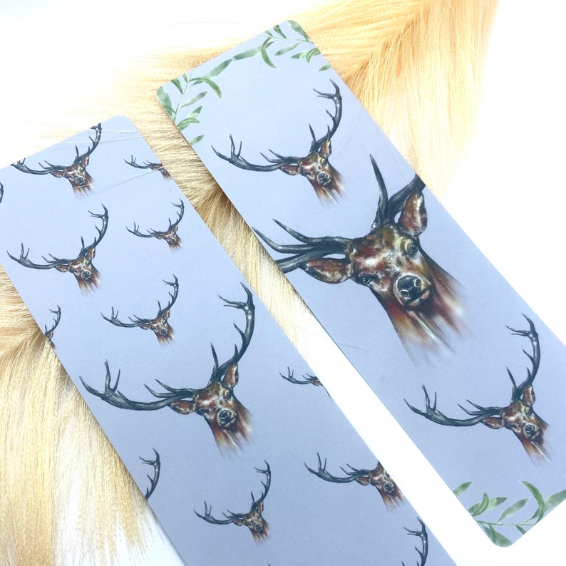 Stag Bookmark Stags Head Gift Red Deer Stationary Animal Etsy