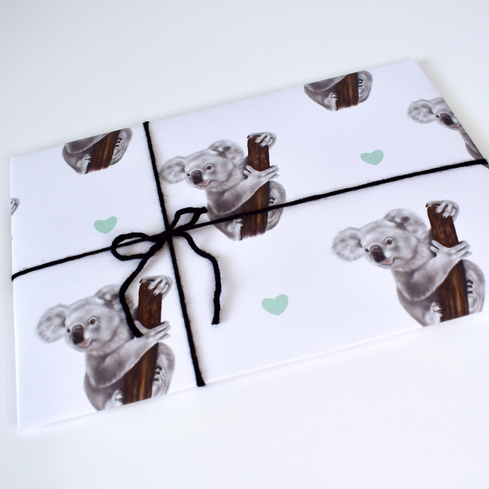 Koala Wrapping Paper and Gift Tag Koala Gift Wrap Wildlife Etsy