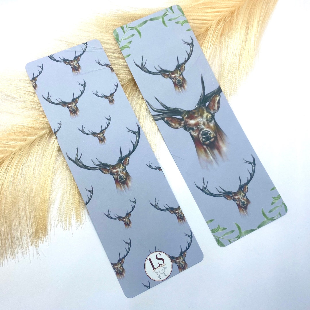 Stag Bookmark Stags Head Gift Red Deer Stationary Animal Etsy