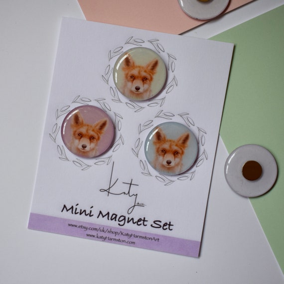 Fox Magnet Fox Fridge Magnet Mini MagnetFoxes Epoxy Resin | Etsy