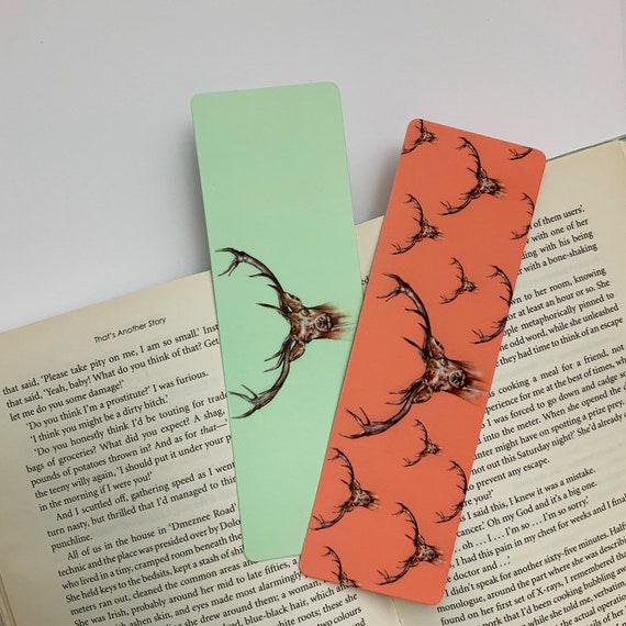 Stag Bookmark Stags Head Gift Red Deer Stationary Animal Etsy