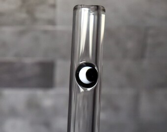 Crescent Moon Glass Drinking Straw