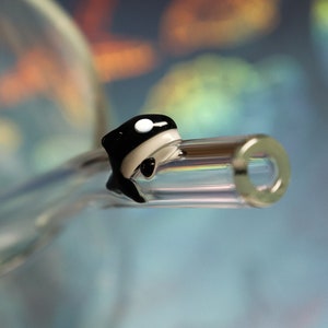 Orca Glass Drinking Straw