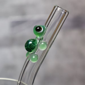 Turtle Glass Drinking Straw