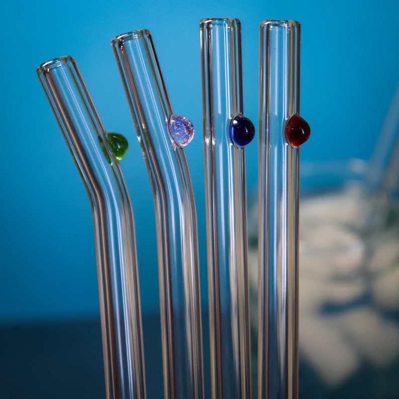 Borosilicate Glass Straw Sets Minimalist Dot afbeelding 5