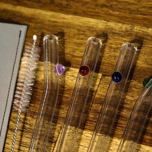 Borosilicate Glass Straw Sets Minimalist Dot afbeelding 7