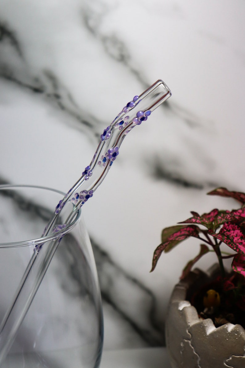 Wavy Flower Glass Straw image 8