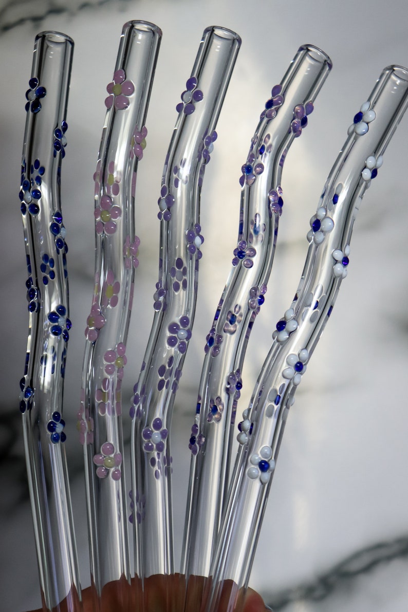 Wavy Flower Glass Straw image 7