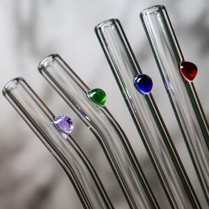 Borosilicate Glass Straw Sets Minimalist Dot afbeelding 3