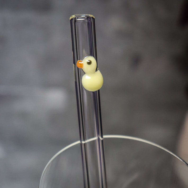 Baby Duck Glass Straw & Stir Stick image 3