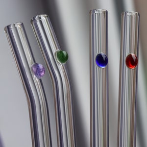 Borosilicate Glass Straw Sets Minimalist Dot afbeelding 8