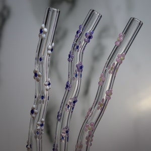 Wavy Flower Glass Straw image 6