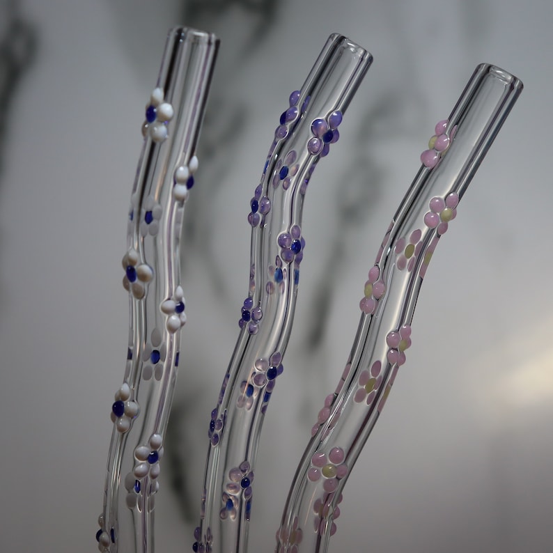 Wavy Flower Glass Straw image 6