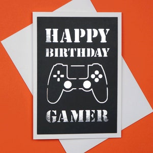 Biglietto di auguri di buon compleanno per i giocatori, compleanno per lui, per lei, carta unica, regalo per i giocatori, carta A6