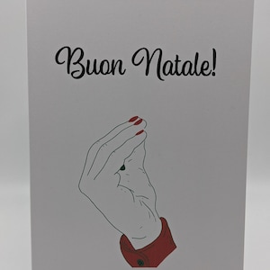 Buon Natale Italienische Hand Geste Weihnachtskarte