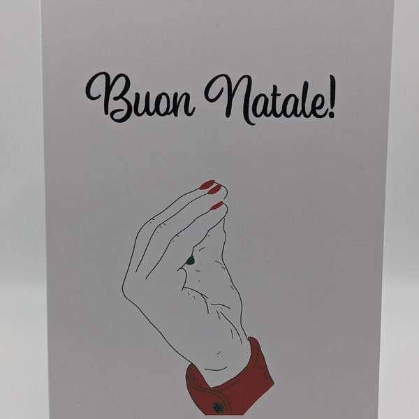 Buon Natale Italian Hand Gesture Christmas Card