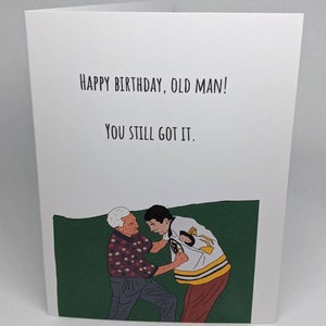 Cartão de aniversário engraçado para pai/tio/amigo, Feliz Gilmore