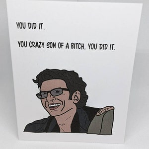 Carte de félicitations Jeff Goldblum Crazy SOB