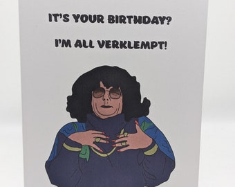 Tarjeta de cumpleaños divertida de Linda Richman de SNL. ¡Qué emoción!