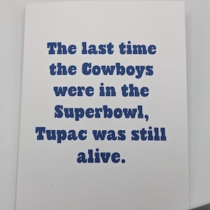 Cartão engraçado do Superbowl do Dallas Cowboys